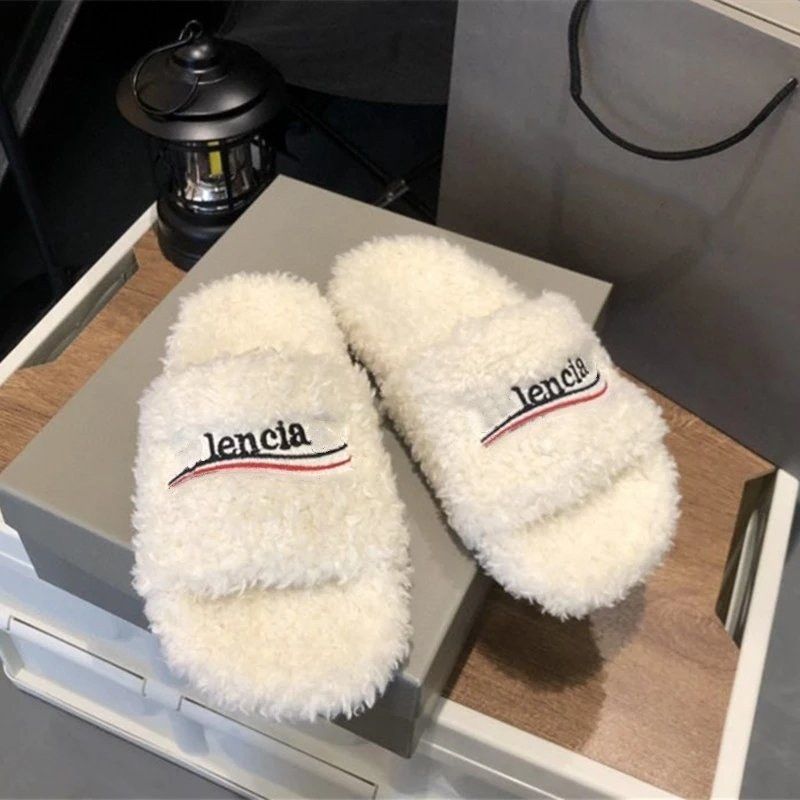Balenciaga Fur Slides QC 2