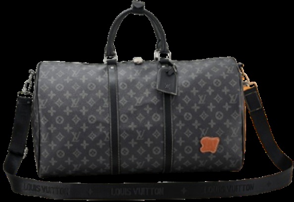 Louis Vuitton black grey duffle bag