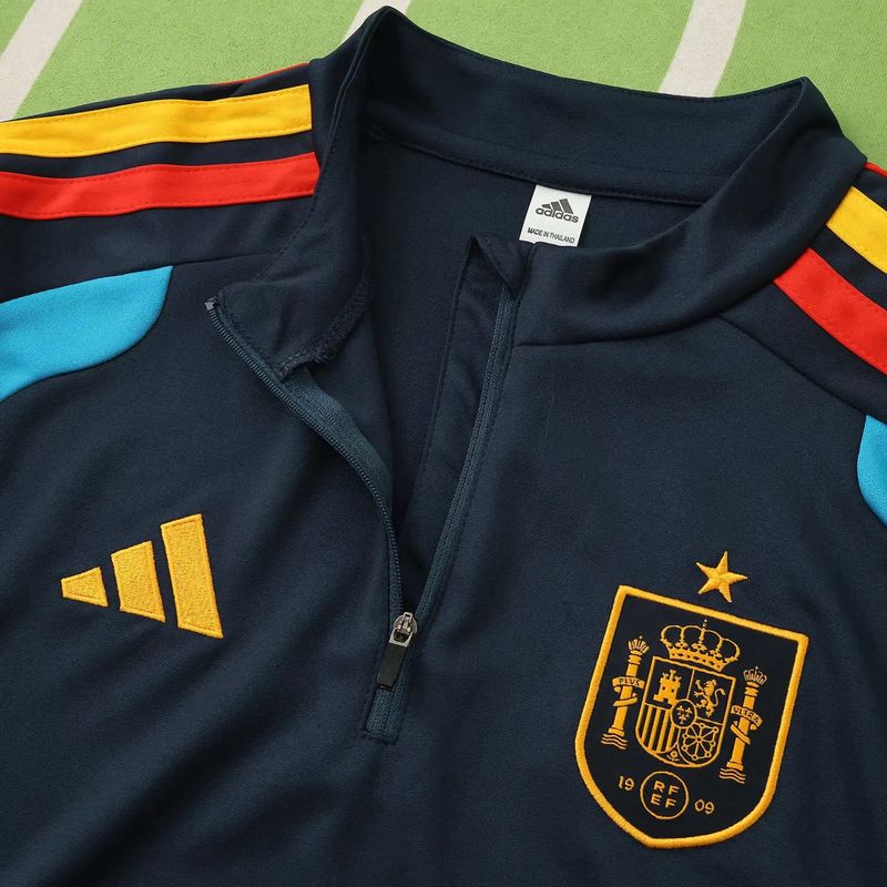 2026 FIFA World Cup Spain royal blue Half pull training suit QC 2