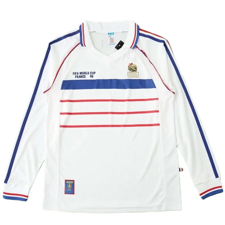 1998 Season France Away Long Sleeve Retro Fan Version