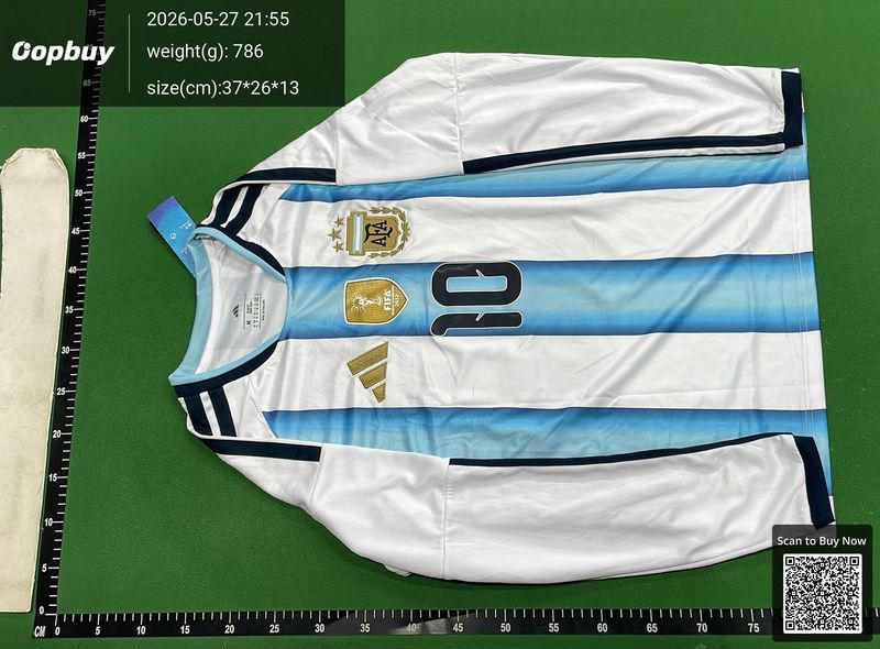 2026 FIFA World Cup Argentina Home Long Sleeve Fan Version QC 3