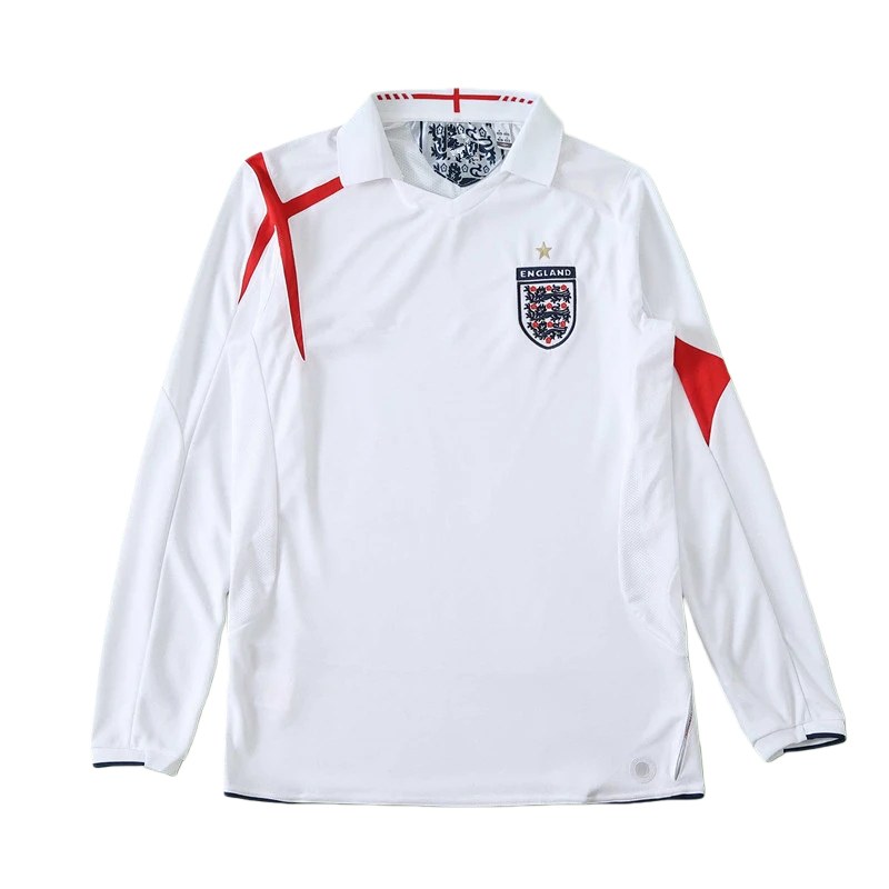 2006 Season England Home Retro Long Sleeve Fan Version