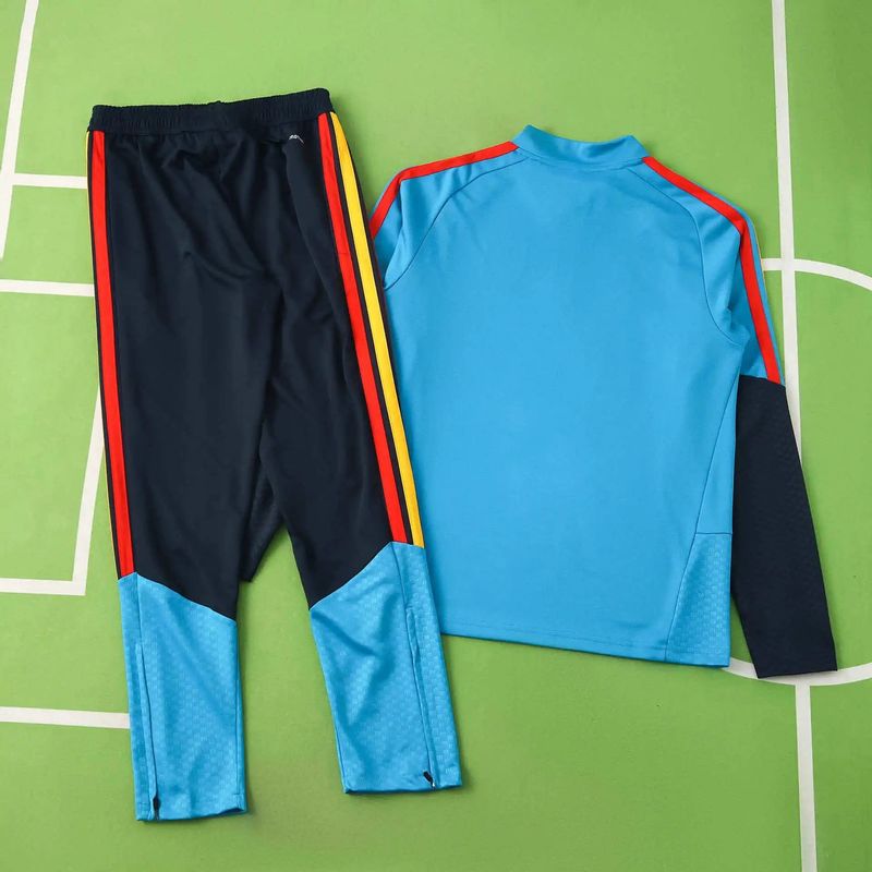 2026 FIFA World Cup Spain lake blue Half pull training suit QC 1