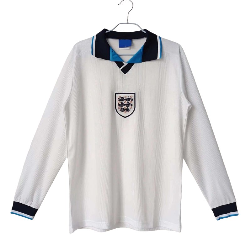 1996 Season England Home Long Sleeve Retro Fan Version
