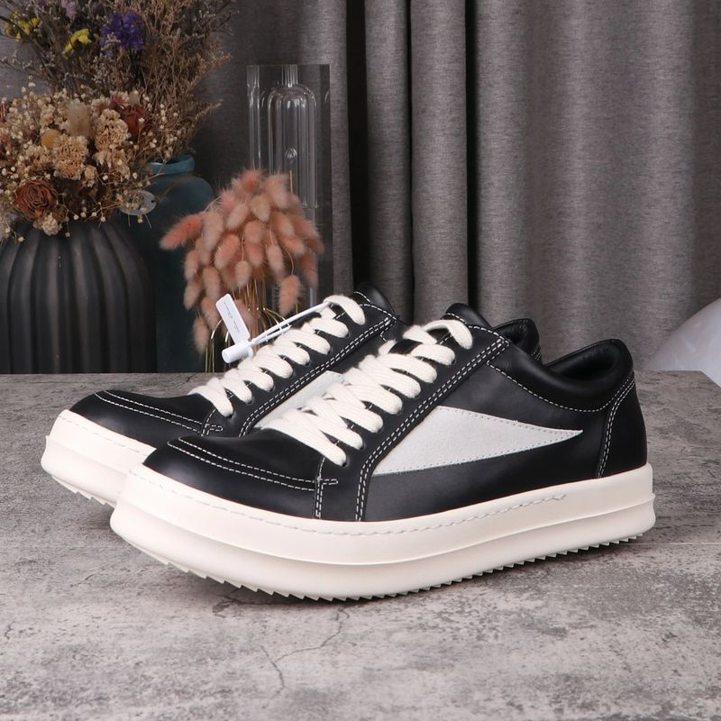 Rick Owens Vintage Black & White Low-Top Sneakers photo 4