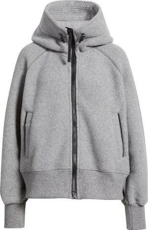 Canada Goose Grey Hooded Zip-Up Wool Jacket photo 3