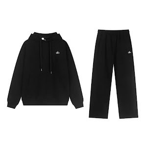 Alo Black Hoodie & Sweatpants Set photo 2