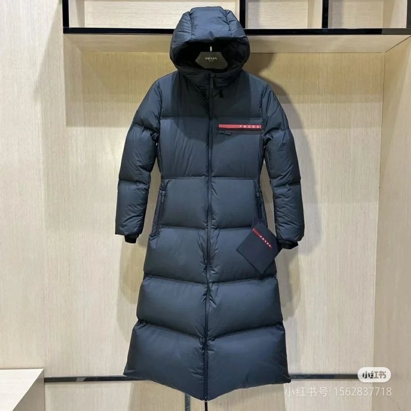 Prada long down jacket photo 4