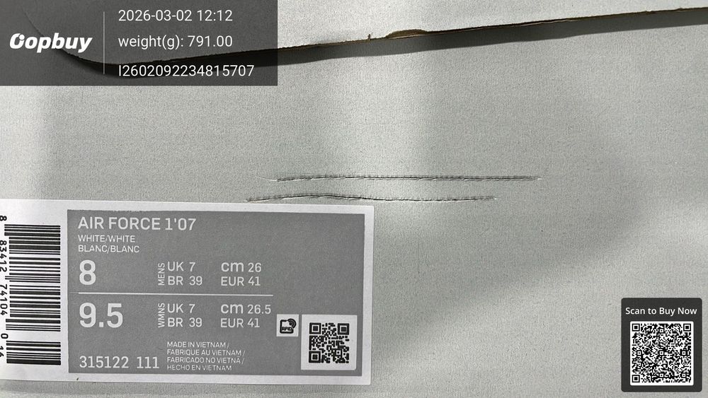 Nike AF1 Air Force 1 Shoes QC photo 2
