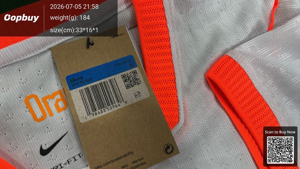 2026 World Cup Netherlands Away Jersey Player Version QC photo 5