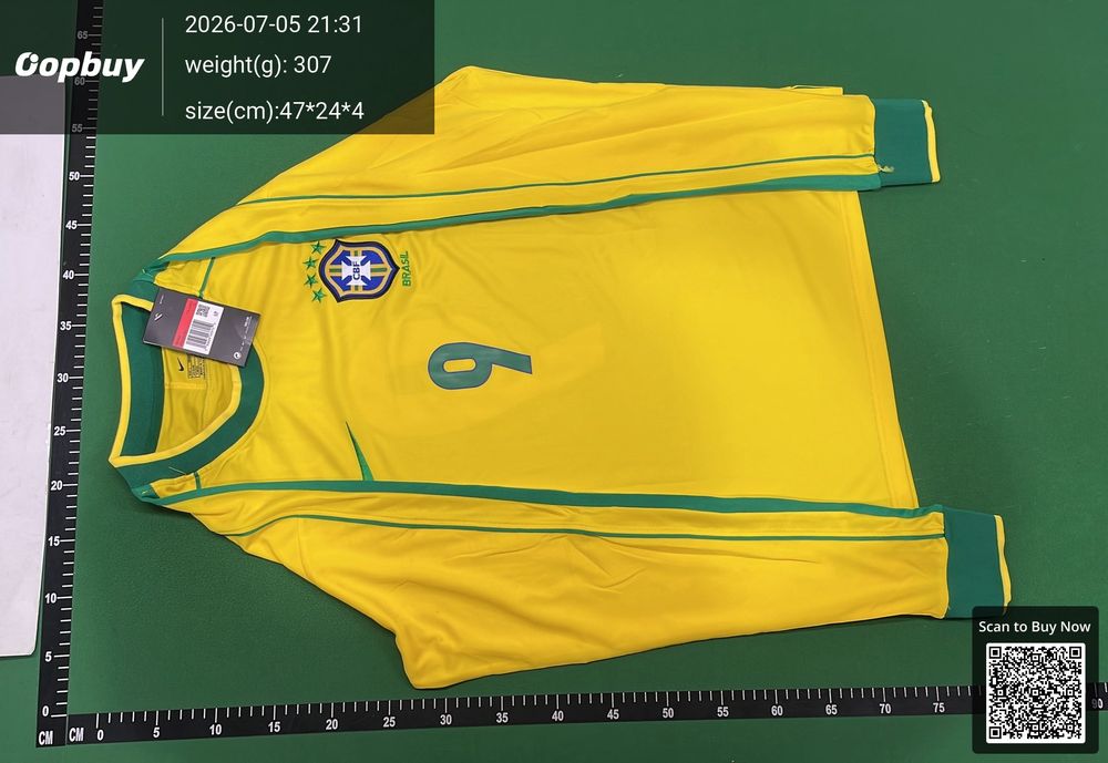 1998 Retro Brazil Home Long Sleeve Retro Fan Version QC photo 2