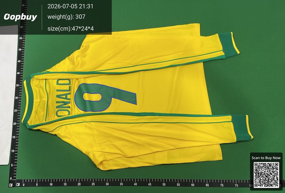 1998 Retro Brazil Home Long Sleeve Retro Fan Version QC photo 3