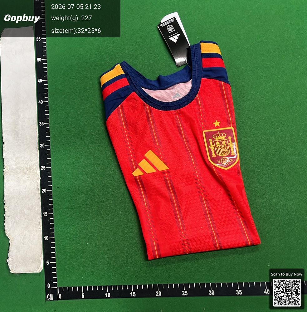 2026 World Cup Spain Home Jersey Player Version QC photo 4