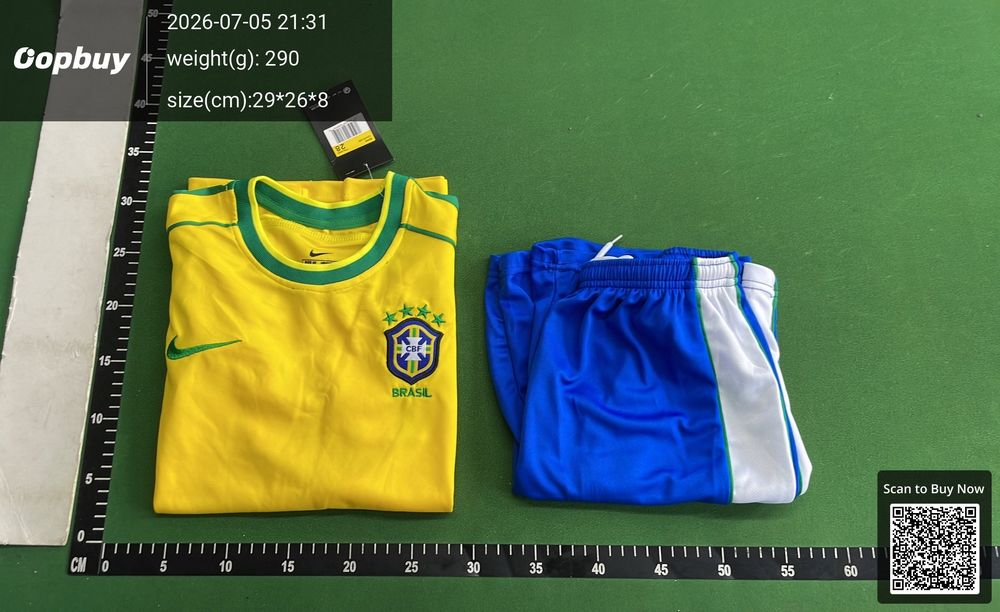 1998 Brazil Home Retro Kids Kit QC photo 5
