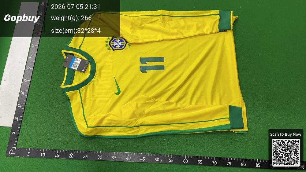 1998 Season Brazil Home Long Sleeve Retro Fan Version QC photo 2