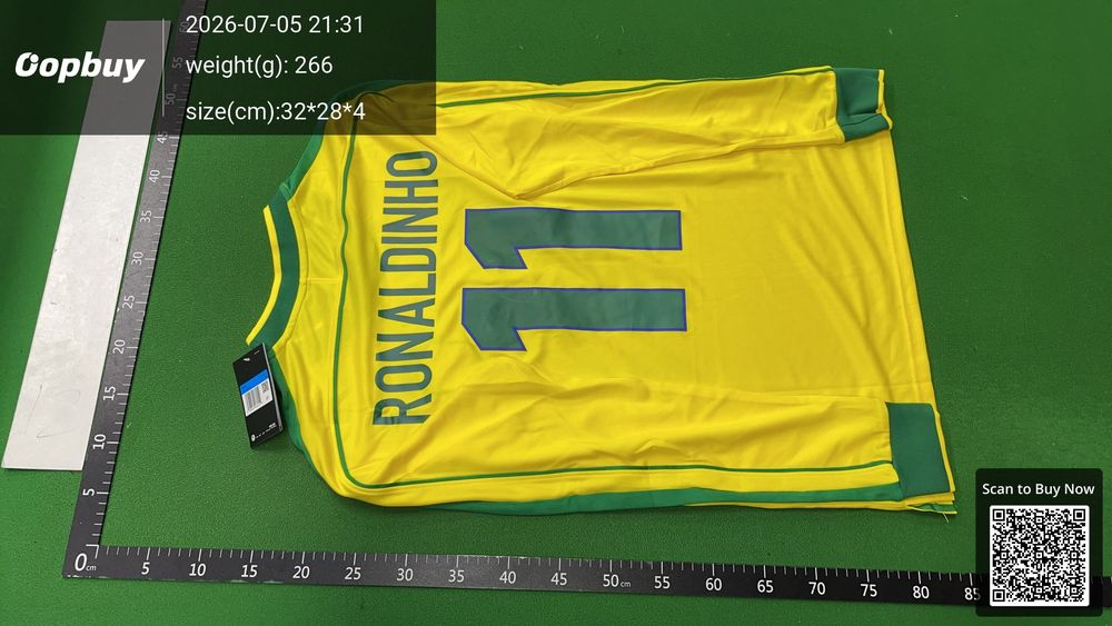 1998 Season Brazil Home Long Sleeve Retro Fan Version QC photo 3
