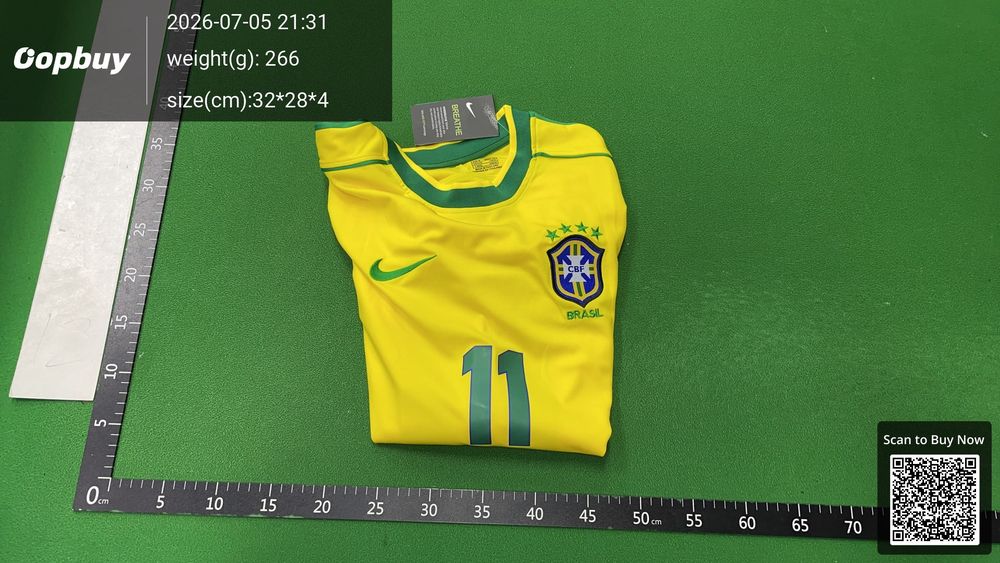 1998 Season Brazil Home Long Sleeve Retro Fan Version QC photo 4