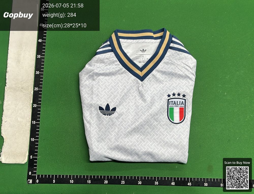 2026 FIFA World Cup Italy Away Long Sleeve Fan Version QC photo 4