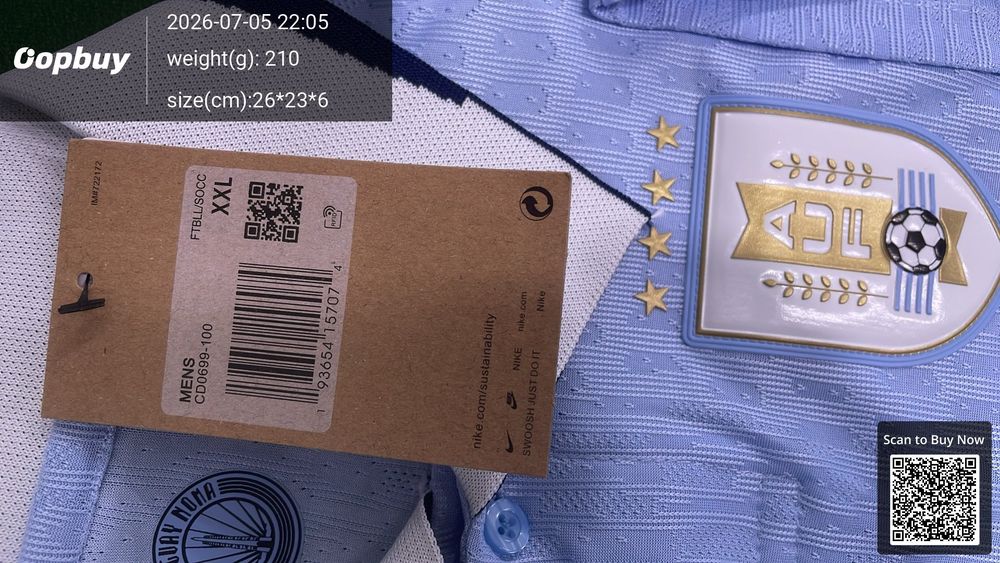 2026 World Cup Uruguay Home Jersey Player Version QC photo 1