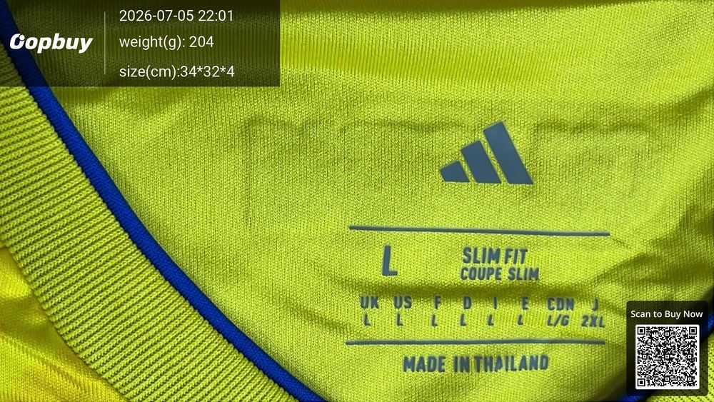 2026 FIFA World Cup Colombia Home Cropped Jersey QC photo 1