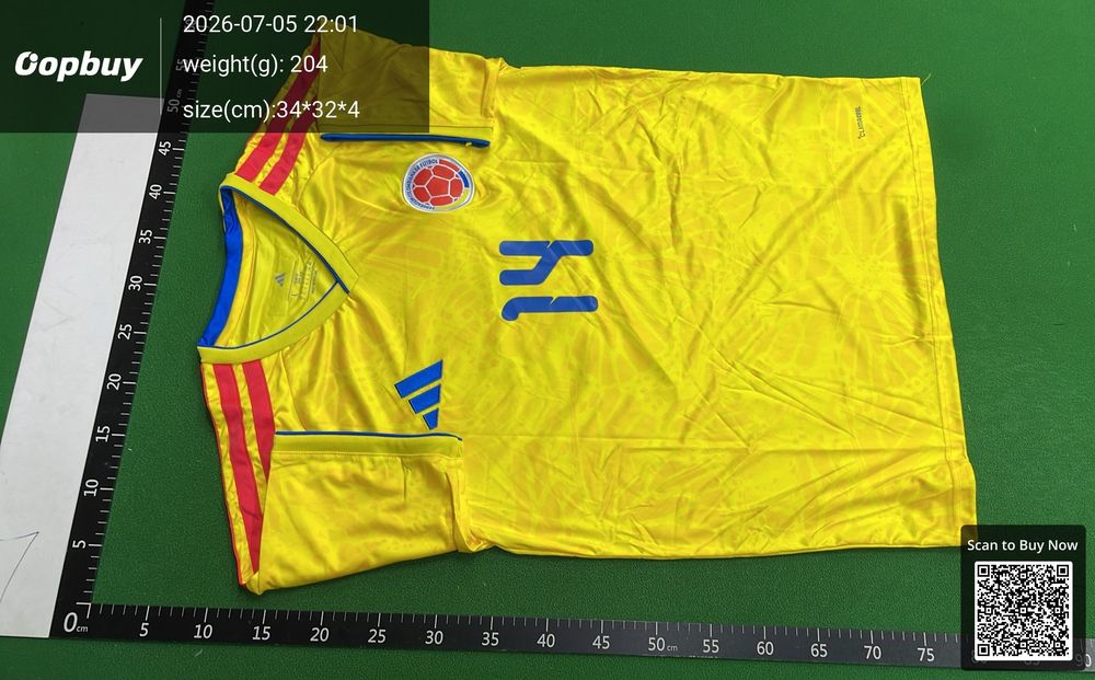 2026 FIFA World Cup Colombia Home Cropped Jersey QC photo 2