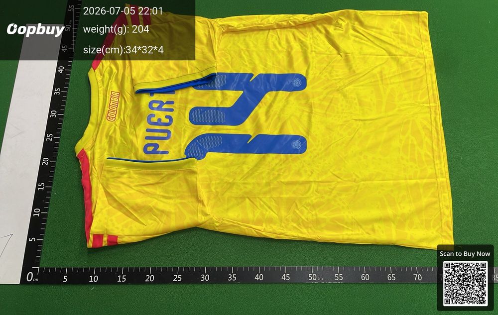 2026 FIFA World Cup Colombia Home Cropped Jersey QC photo 3