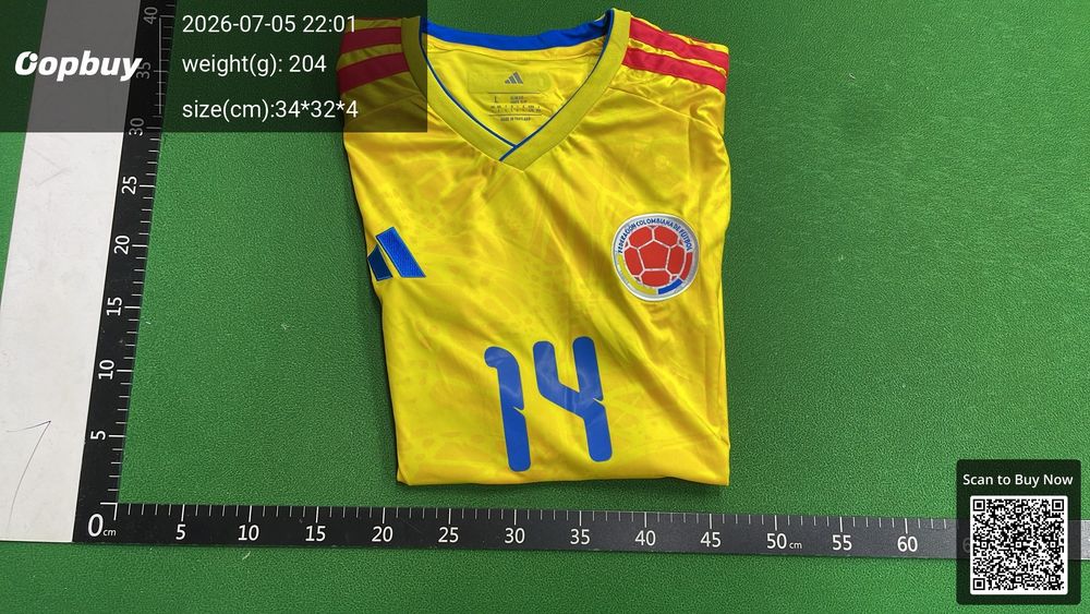 2026 FIFA World Cup Colombia Home Cropped Jersey QC photo 4