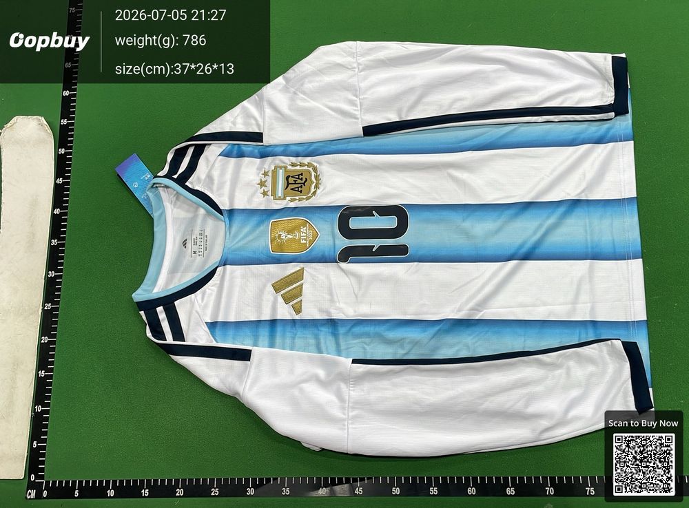 2026 FIFA World Cup Argentina Home Long Sleeve Fan Version QC photo 2