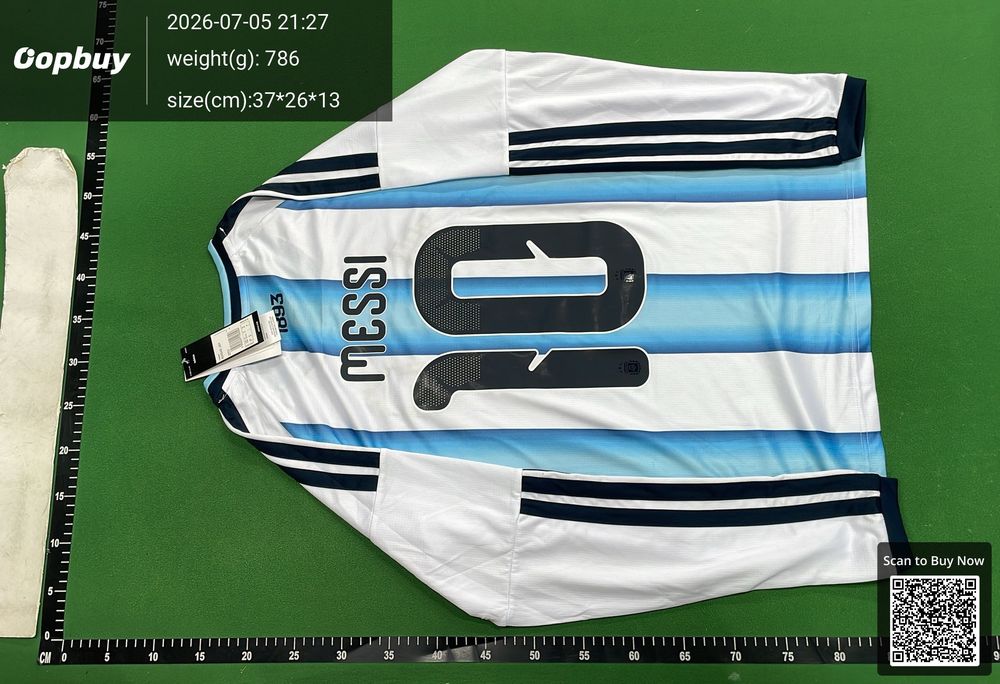 2026 FIFA World Cup Argentina Home Long Sleeve Fan Version QC photo 3