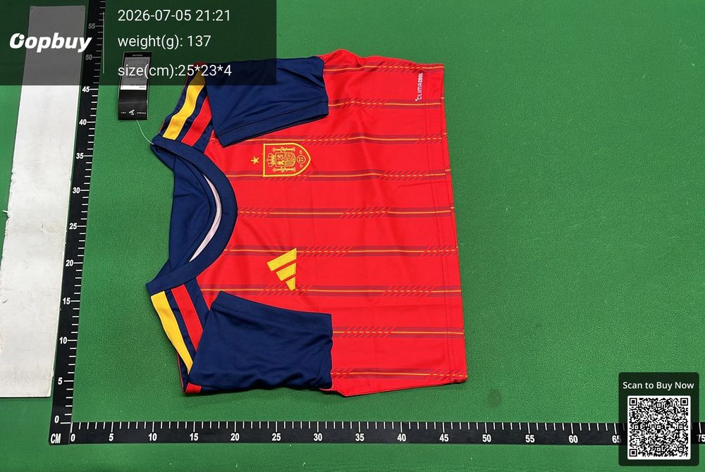 2026 FIFA World Cup Spain Home Cropped Jersey QC photo 2