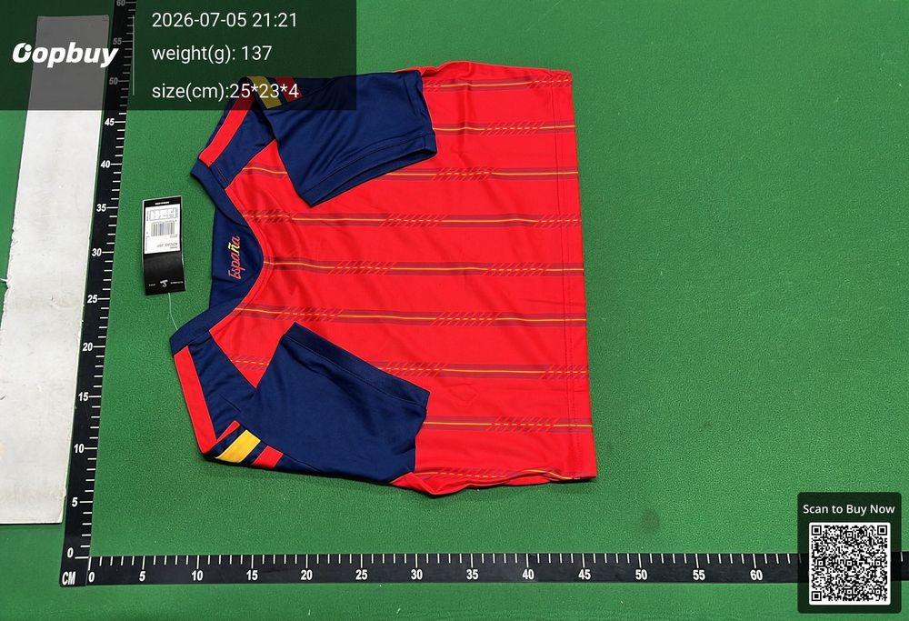 2026 FIFA World Cup Spain Home Cropped Jersey QC photo 3