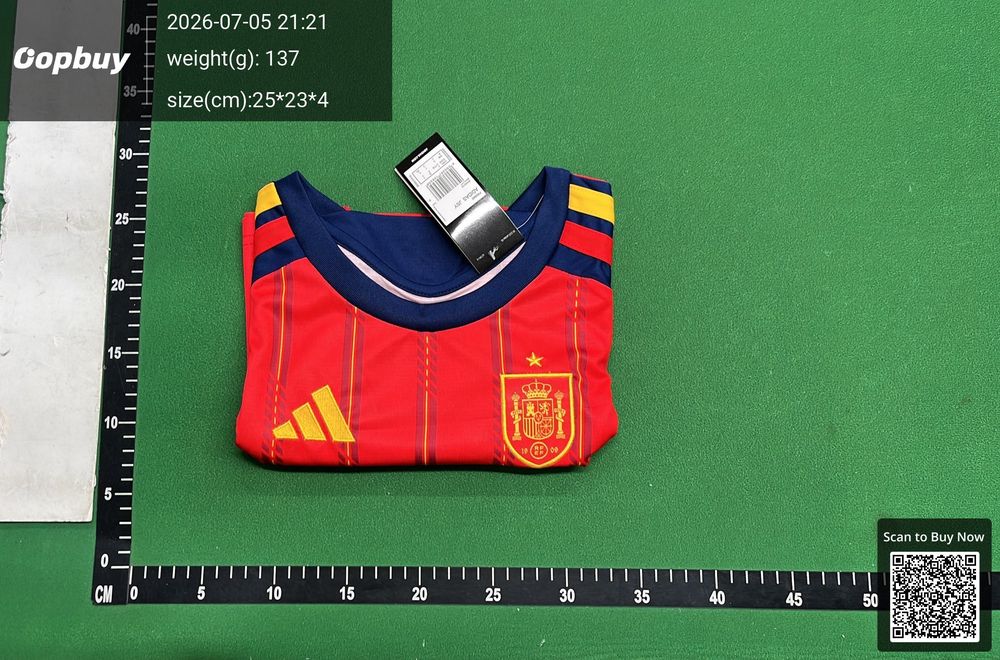 2026 FIFA World Cup Spain Home Cropped Jersey QC photo 4