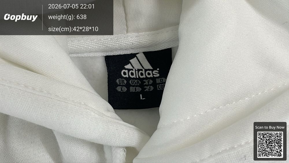 2425 Colombia White Hoodie QC photo 1