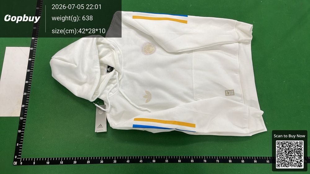 2425 Colombia White Hoodie QC photo 2