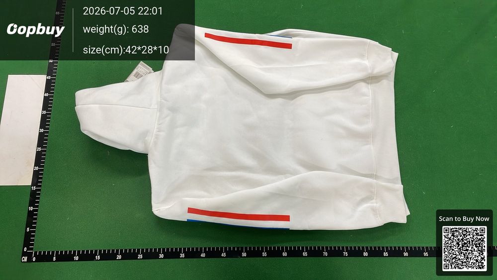 2425 Colombia White Hoodie QC photo 3