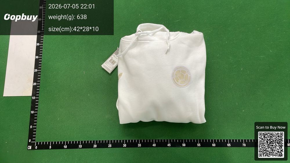 2425 Colombia White Hoodie QC photo 4