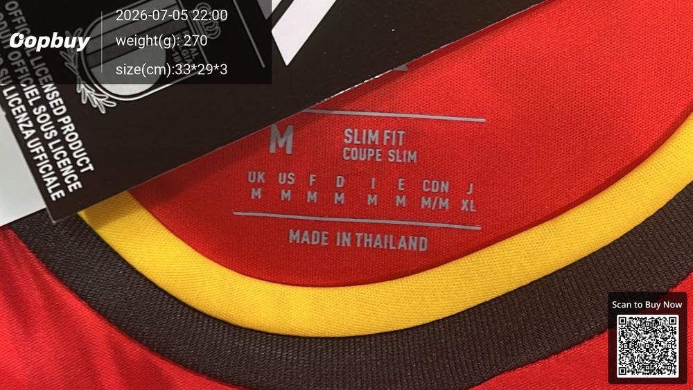 2026 FIFA World Cup Belgium Home Long Sleeve Fan Version QC photo 1