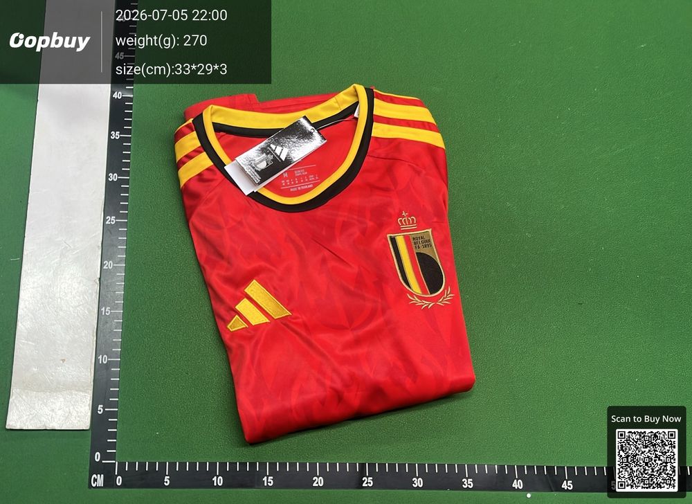 2026 FIFA World Cup Belgium Home Long Sleeve Fan Version QC photo 4