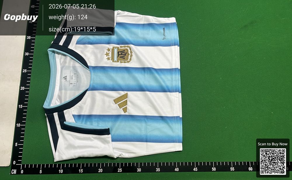 2026 FIFA World Cup Argentina Home Cropped Jersey QC photo 2