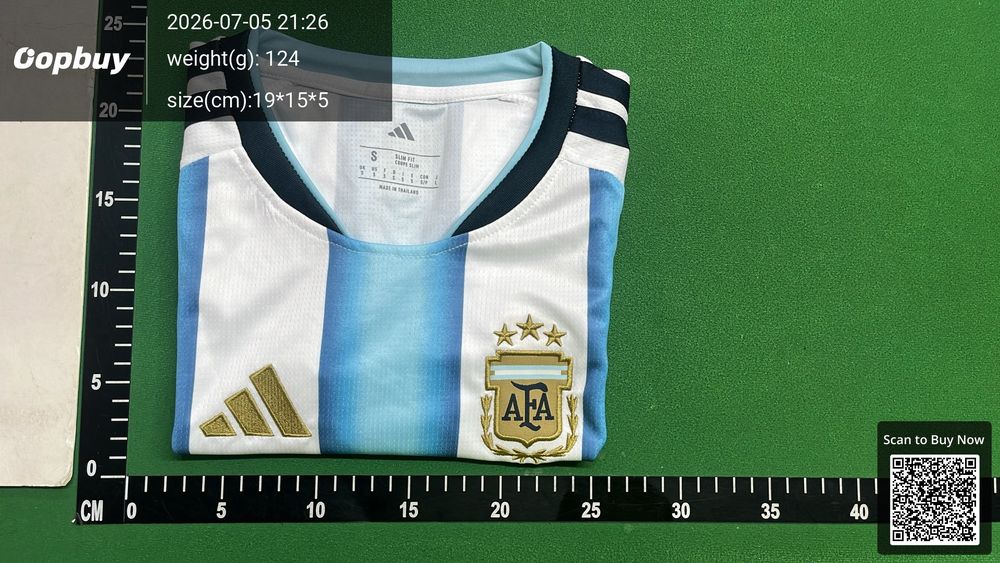 2026 FIFA World Cup Argentina Home Cropped Jersey QC photo 4