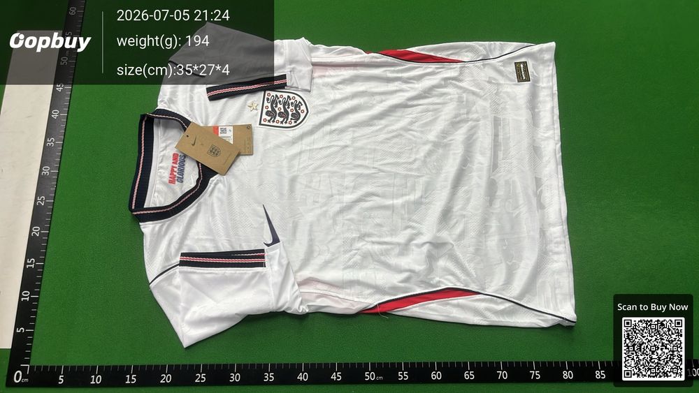 2026 World Cup England Home Jersey Player Version QC photo 2