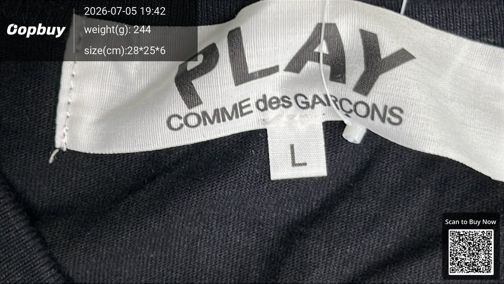 CDG Play Heart Tee QC photo 2