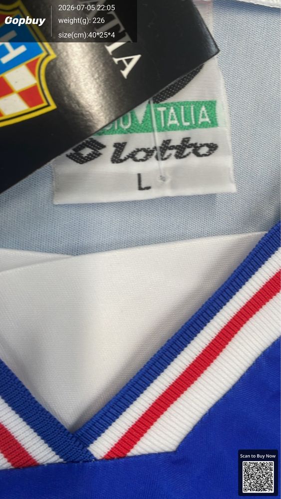 1998 season Croatian away retro Fan version QC photo 1