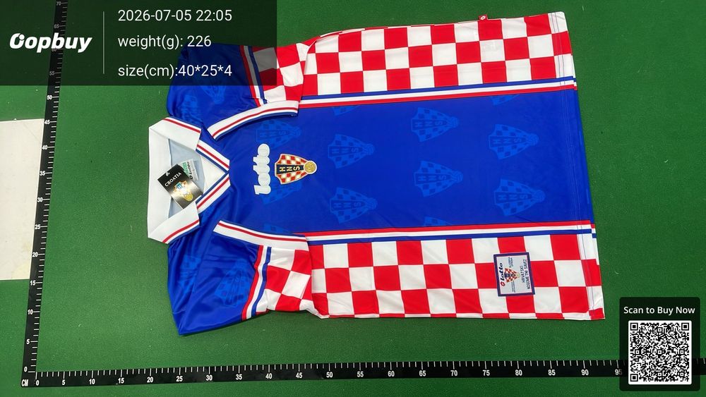 1998 season Croatian away retro Fan version QC photo 2