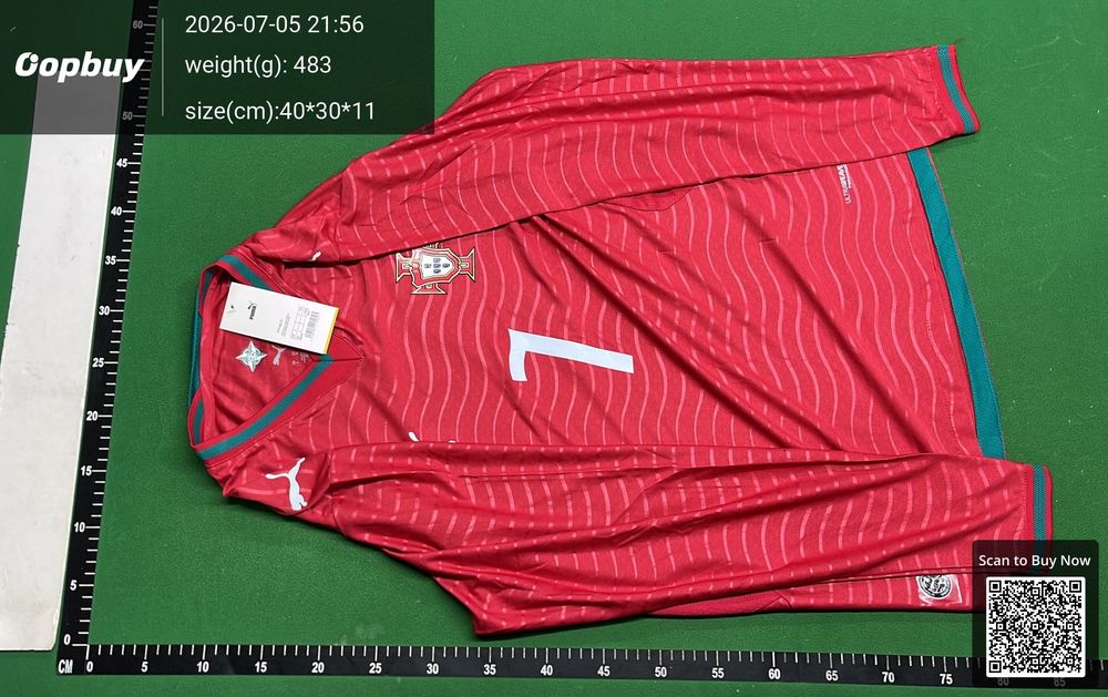 2026 FIFA World Cup Portugal Home Long Sleeve Player Version QC photo 2