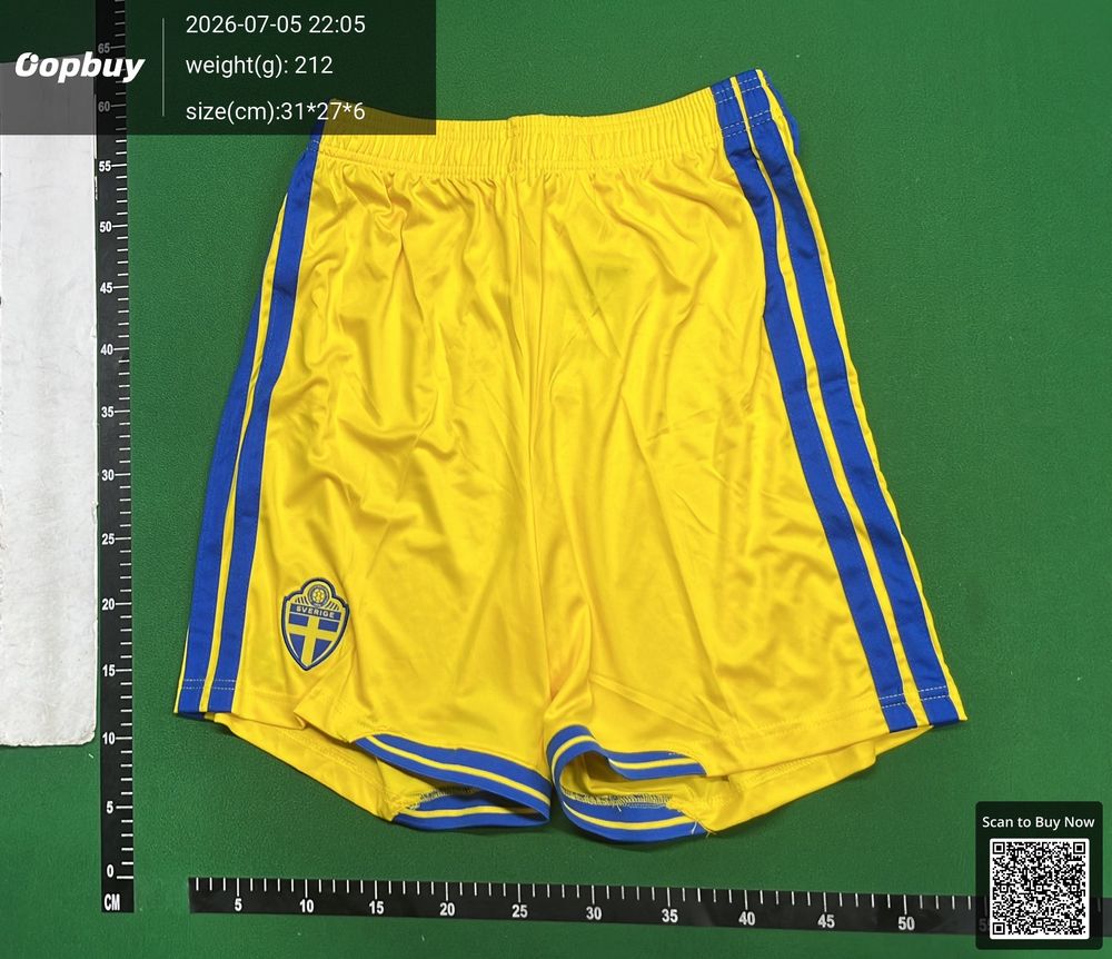 2026 FIFA World Cup Sweden Home shorts QC photo 2