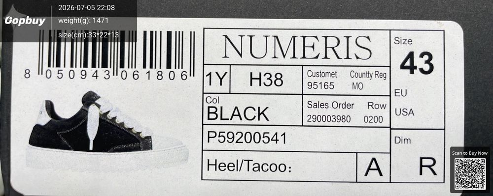 Numeris trainers shoes QC photo 2